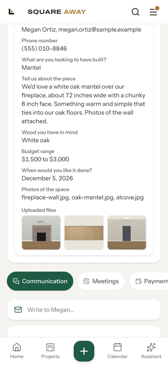Square Away on a phone