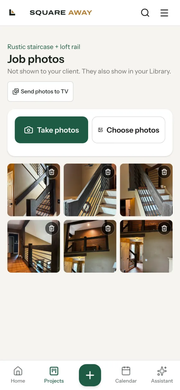 Step 6 on the Square Away phone app